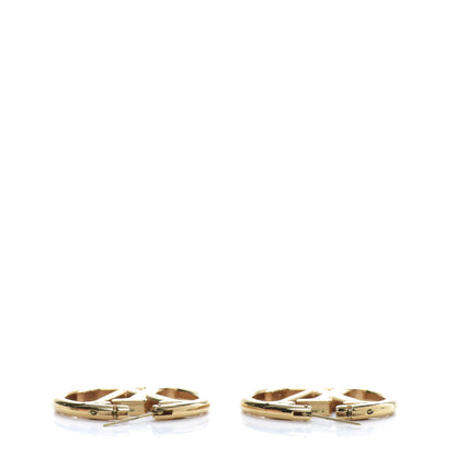 Louis Vuitton Metal Louise Hoop Earrings Gold 3 of 5
