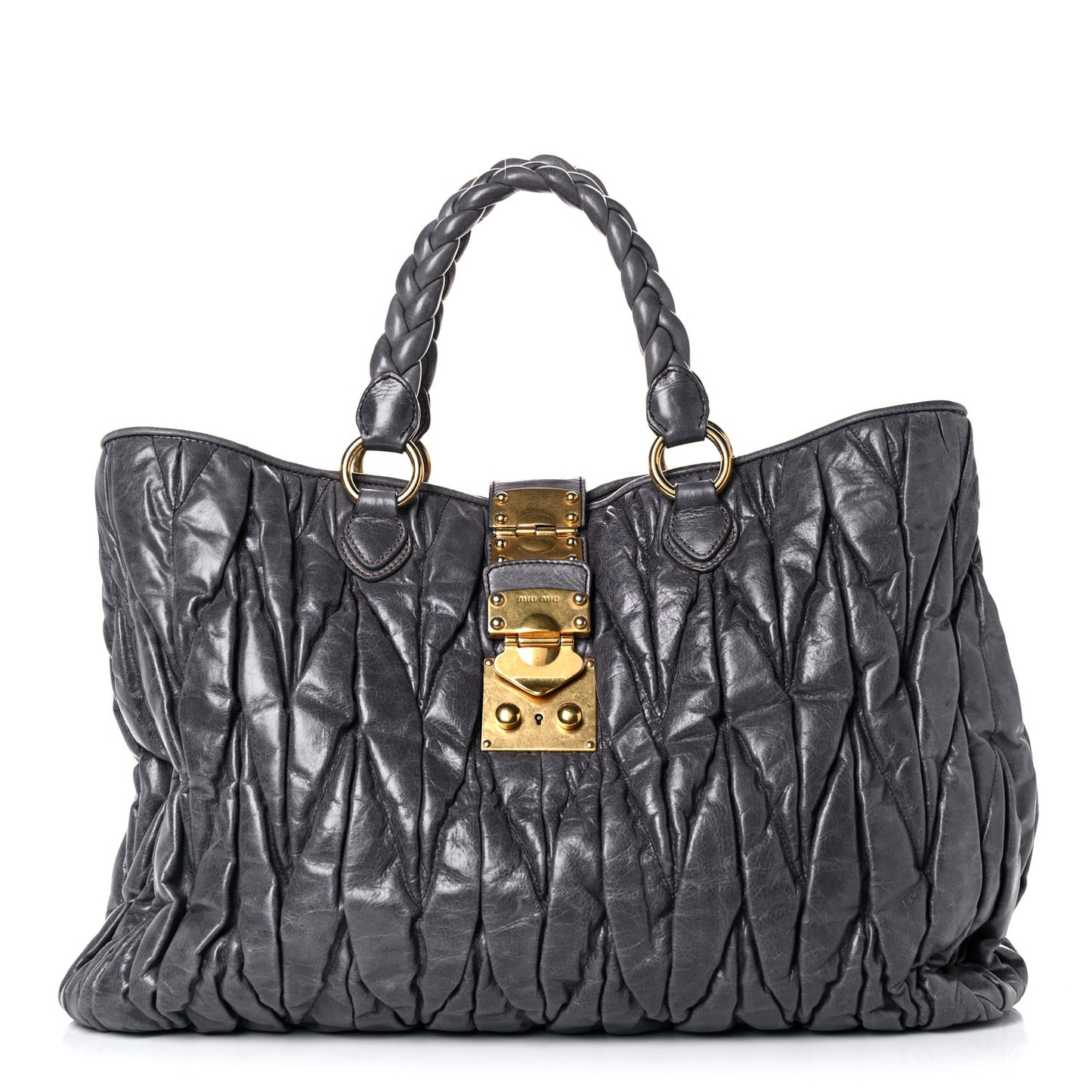 Nappa Matelasse Shopping Tote Prugna