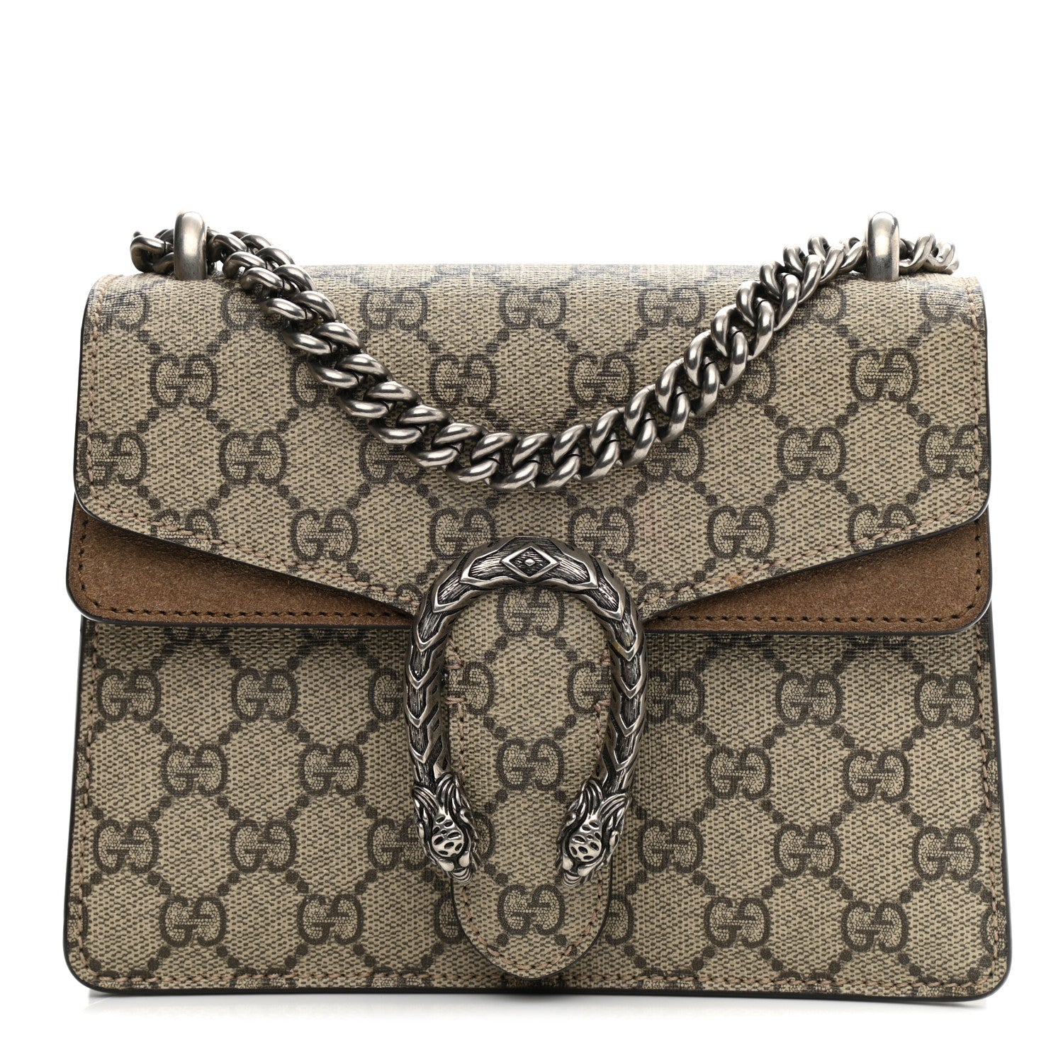 Gucci GG Supreme Monogram Mini Dionysus Shoulder Bag Taupe 1 of 9