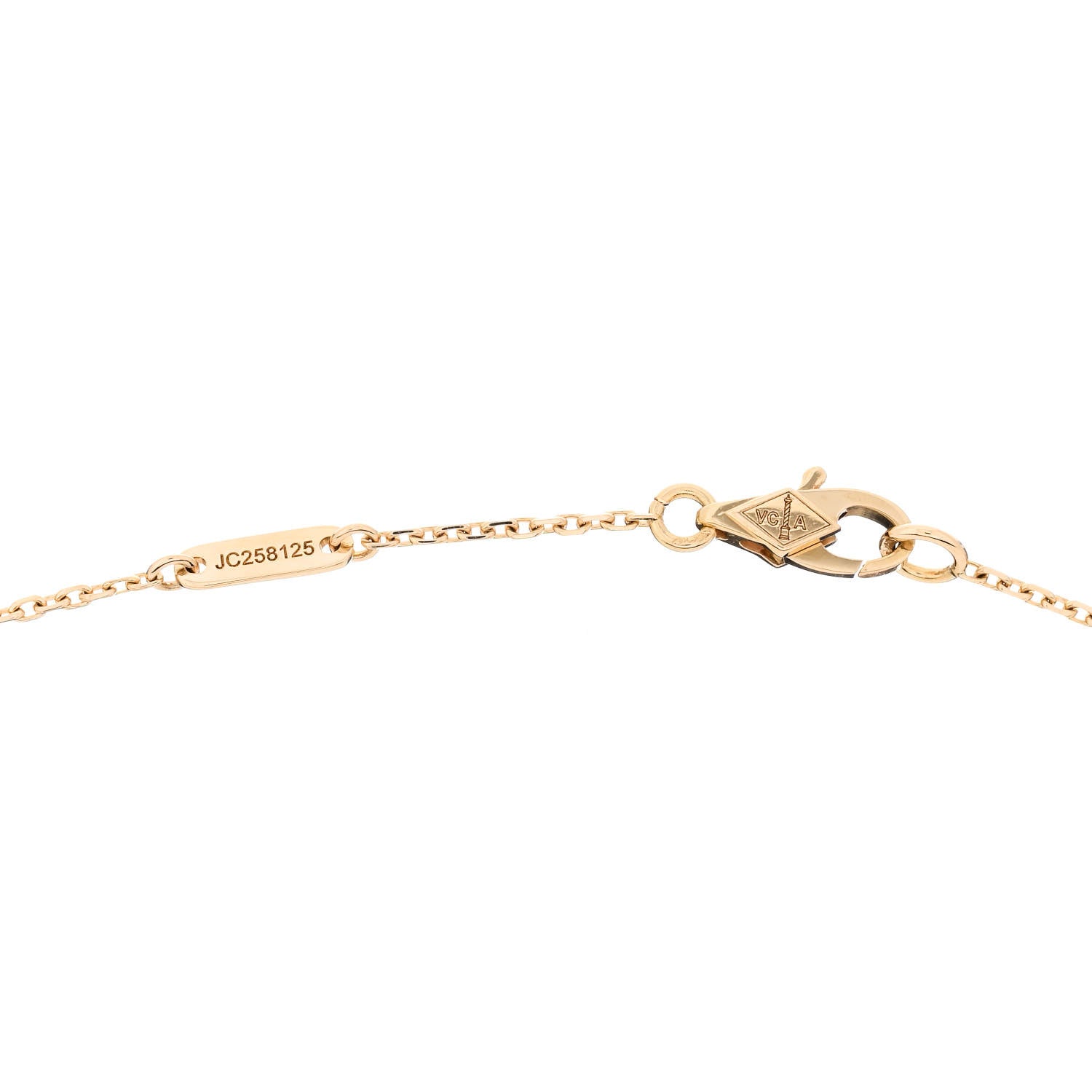 Van Cleef & Arpels 18K Yellow Gold Mother of Pearl Sweet Alhambra Pendant Necklace 4 of 8