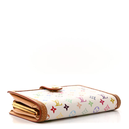 Louis Vuitton Monogram Multicolor French Purse Wallet White 4 of 9