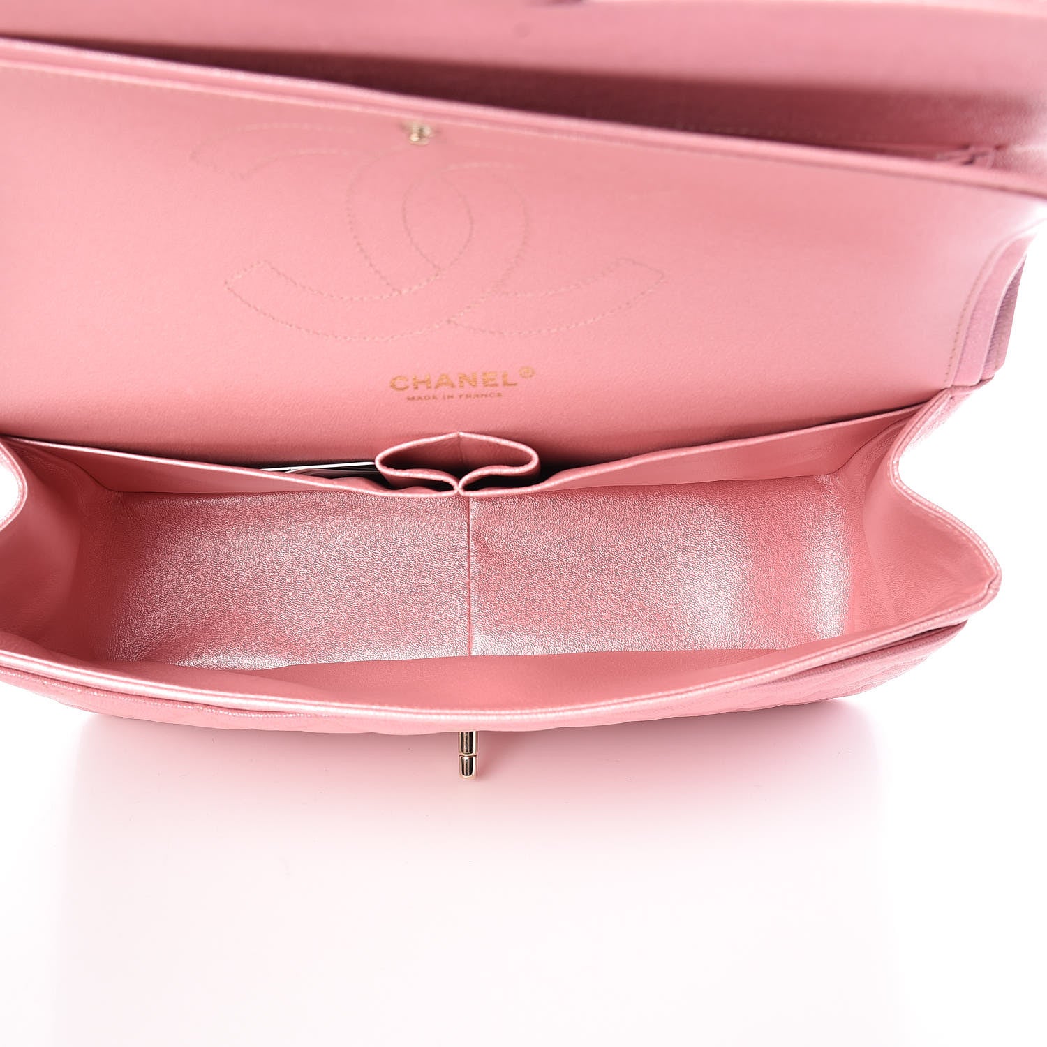 Chanel Iridescent Caviar Quilted Jumbo Double Flap Rose Pink 5 of 10