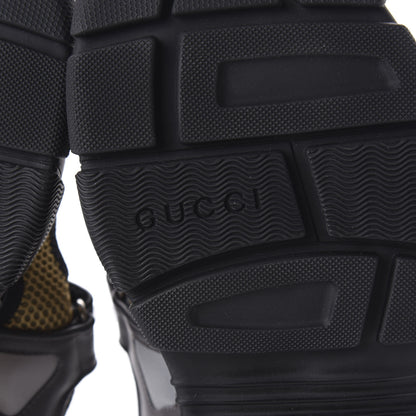 Gucci X SEGA Nappa Mesh Mens Aguru Sandals 9 Loess Black 6 of 9