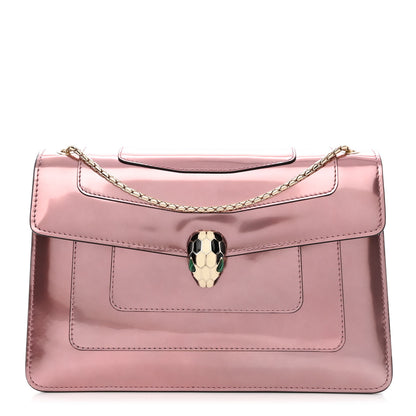Bulgari Metallic Calfskin Serpenti Forever Crossbody Bag Rose Quartz 3 of 12
