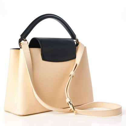 Louis Vuitton Taurillon Capucines PM Creme Black 3 of 9