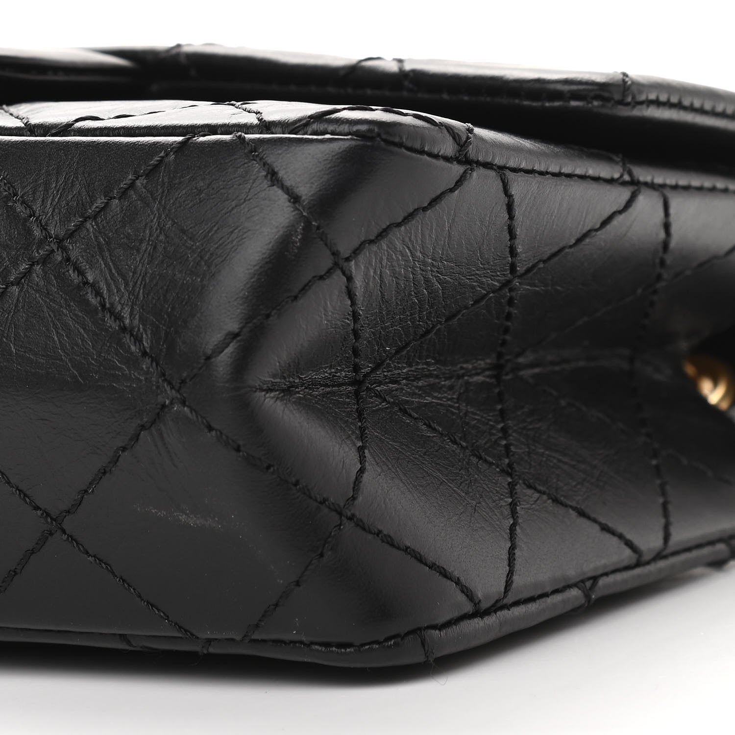 Chanel Aged Calfskin Quilted 2.55 Reissue Mini Flap Black 18 of 21