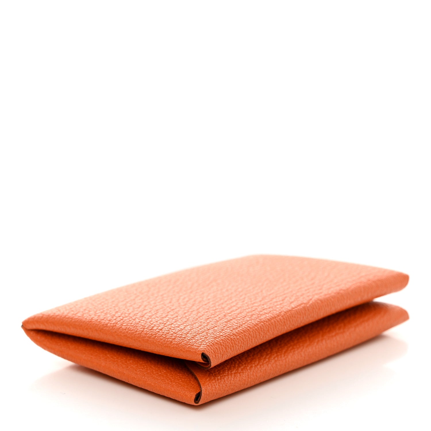 Hermes Chevre Calvi Card Case Orange 4 of 8