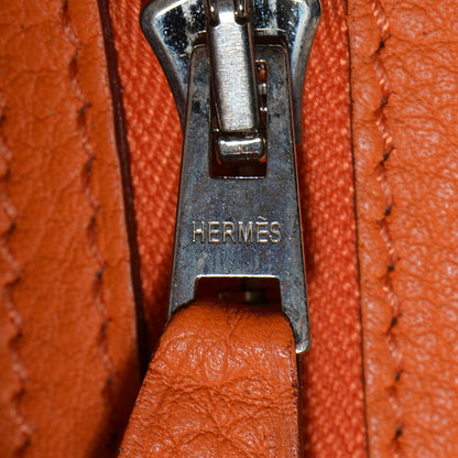 Hermes Veau Negonda Garden Party Tote MM 36 Orange 6 of 14