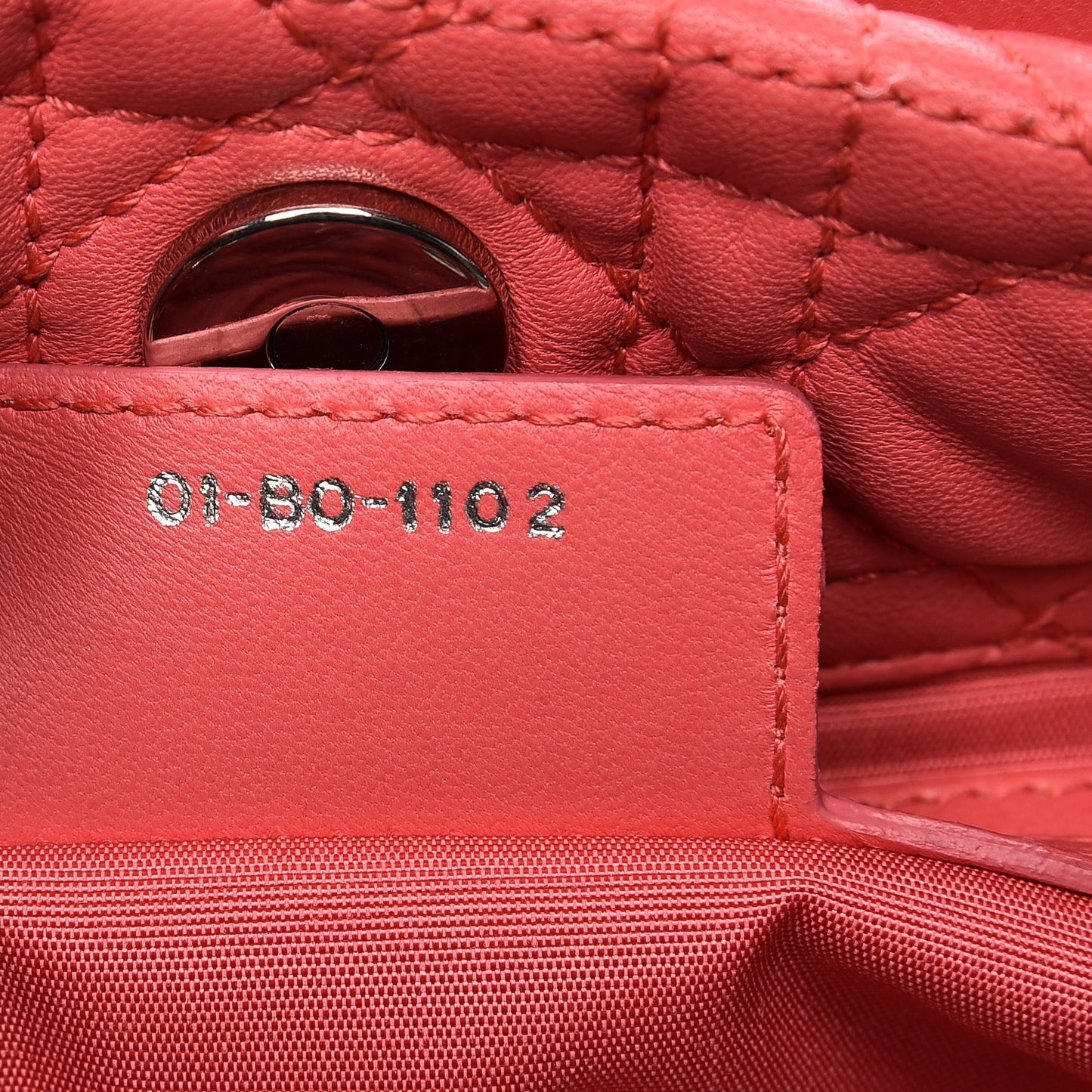 Lambskin Cannage Large Dior Soft Shopping Tote Coral