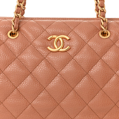 Chanel Shiny Caviar Quilted Large Bowling Bag Brown 8 of 10