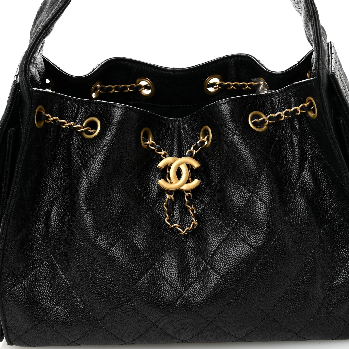 Caviar Quilted Small Chanel 25 Handbag Black