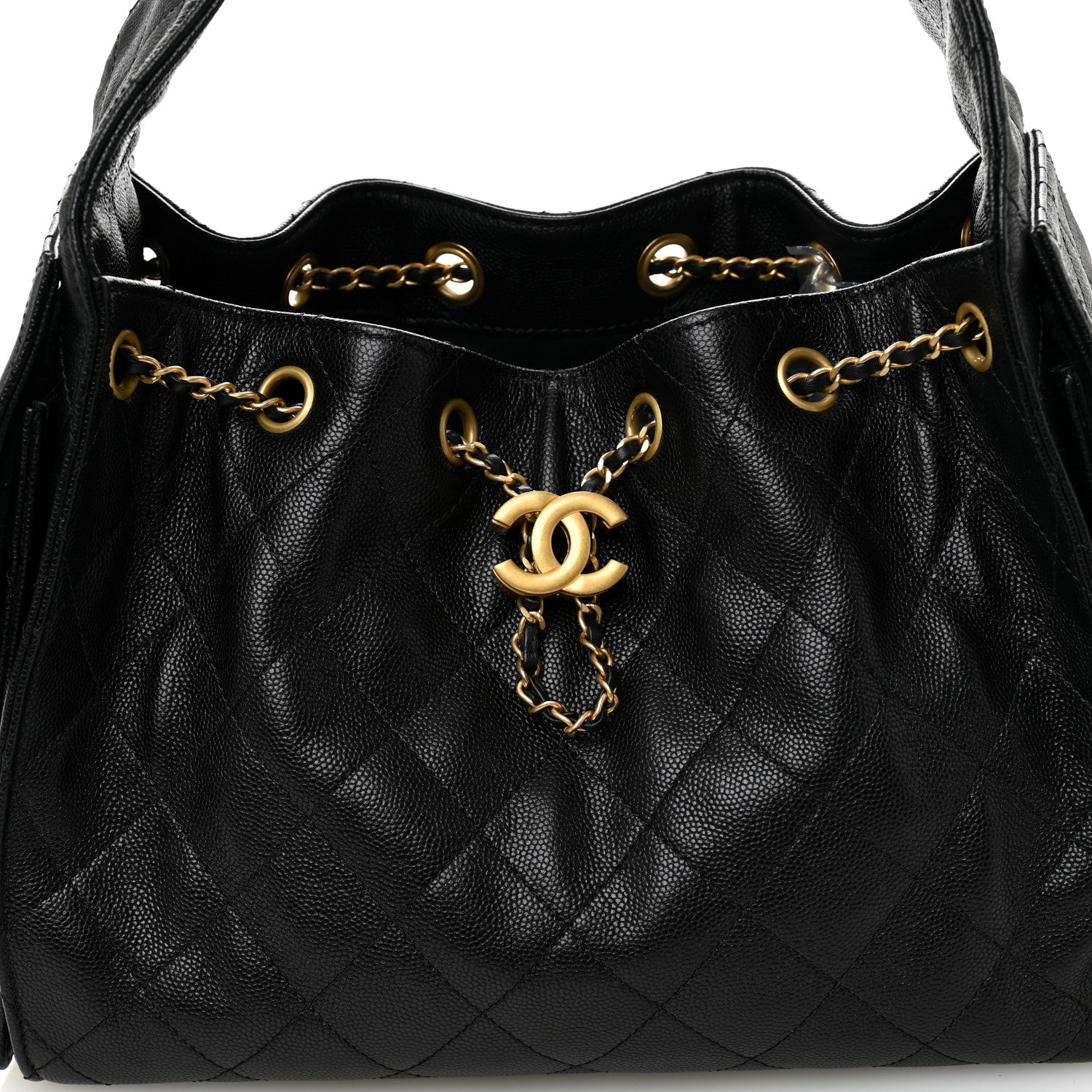 Chanel Caviar Quilted Small Chanel 25 Handbag Black 8 of 11