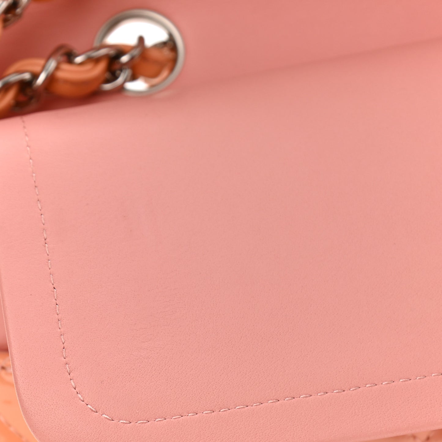 Patent Quilted Medium Double Flap Light Pink