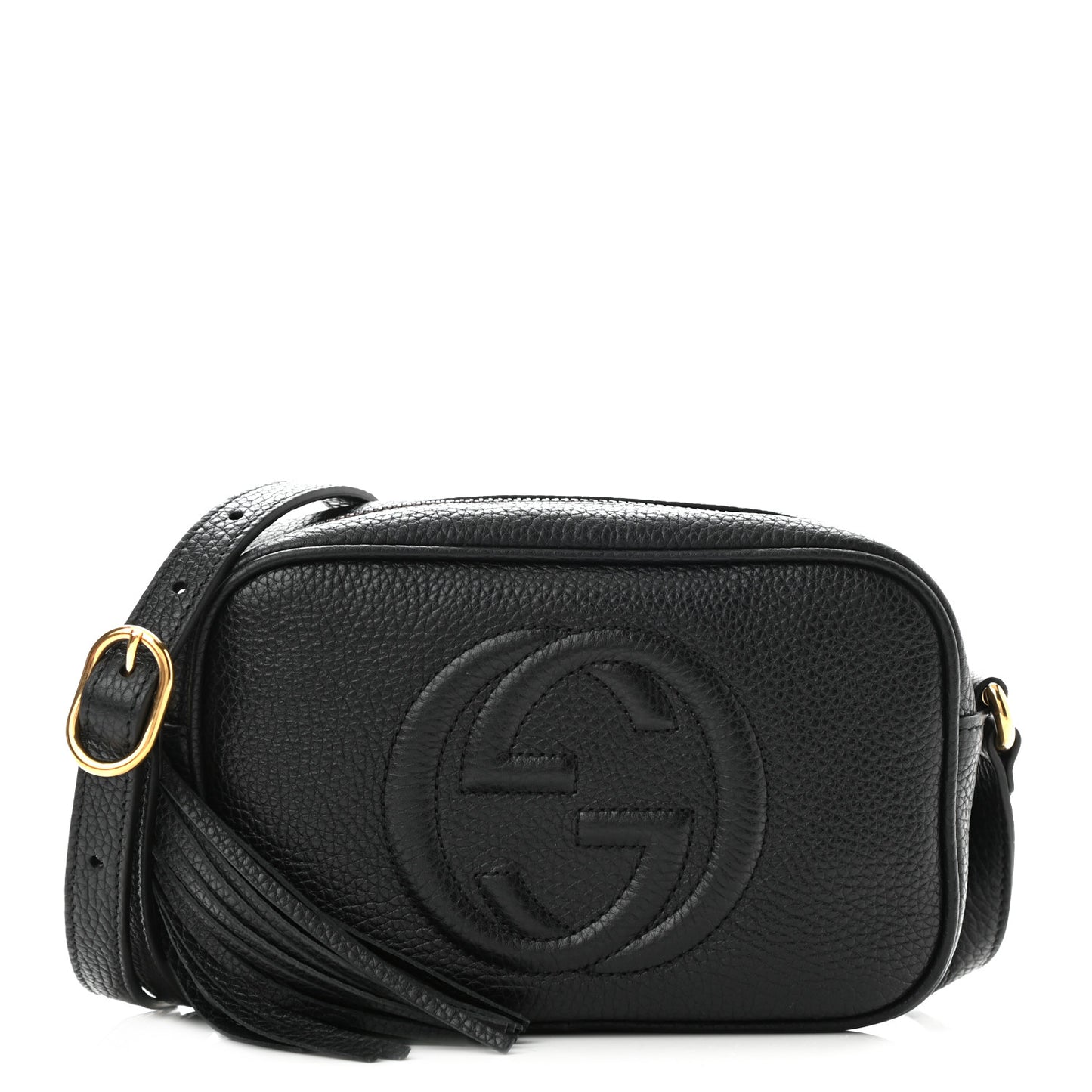 Pebbled Calfskin Mini Soho Disco Bag Black