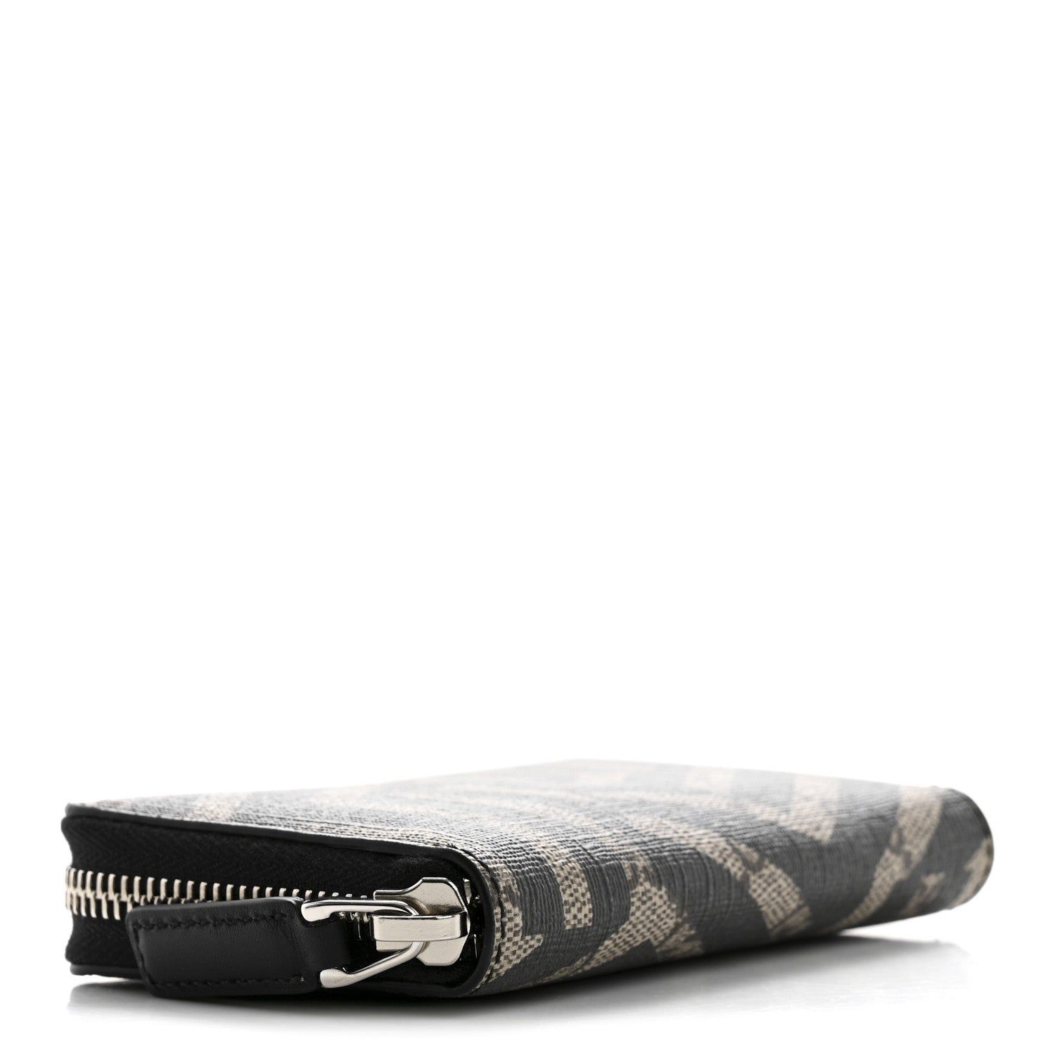 Gucci GG Supreme Monogram Caleido Zip Around Card Case Wallet Black 4 of 7