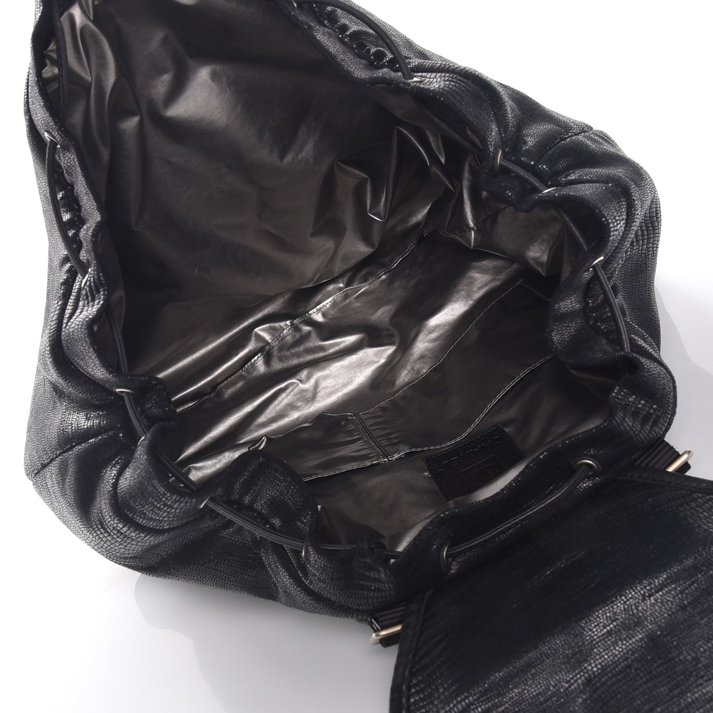 Lizard Printed Jersey Backpack Black