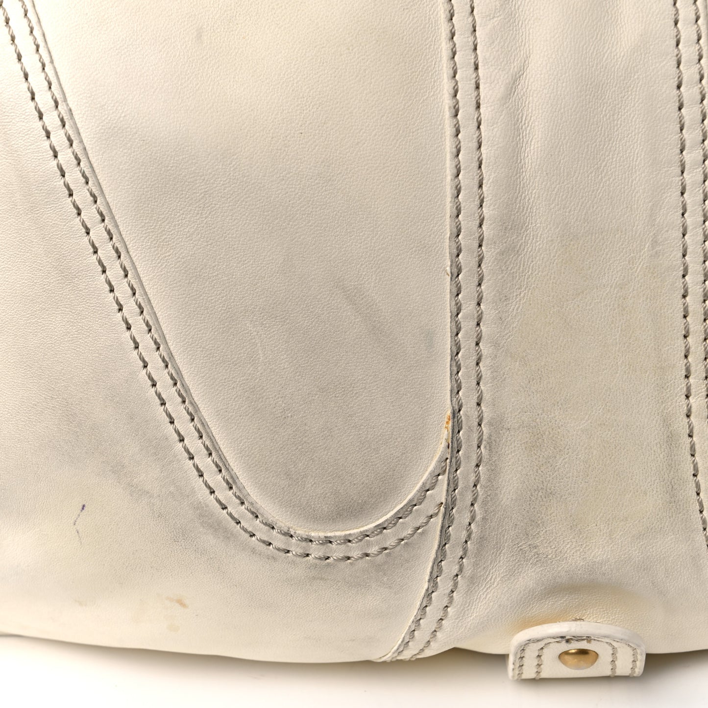 Lambskin Catch Hobo White