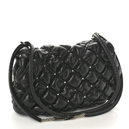Valentino Garavani Nappa Medium Spikeme Shoulder Bag Black 3 of 9