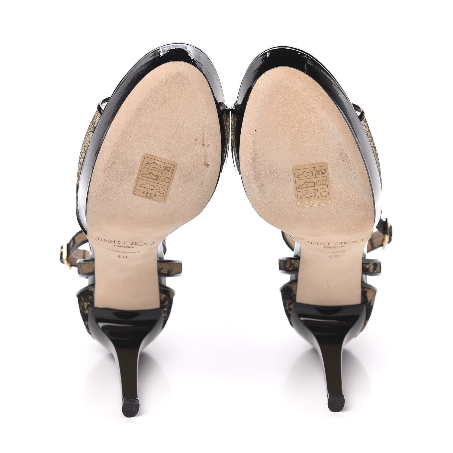 Jimmy Choo Patent Lace Kayak Platform Pumps 40 Black 5 of 9