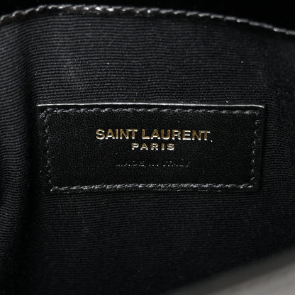 Saint Laurent Smooth Shiny Calfskin Monogram Uptown Pouch Black 6 of 6