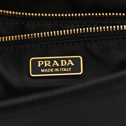 Prada Tessuto Nylon Padded Chain Shoulder Bag Black 5 of 9