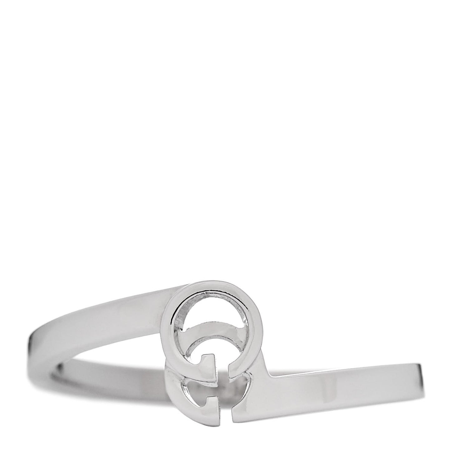 18K White Gold Running G Ring 53 6.25