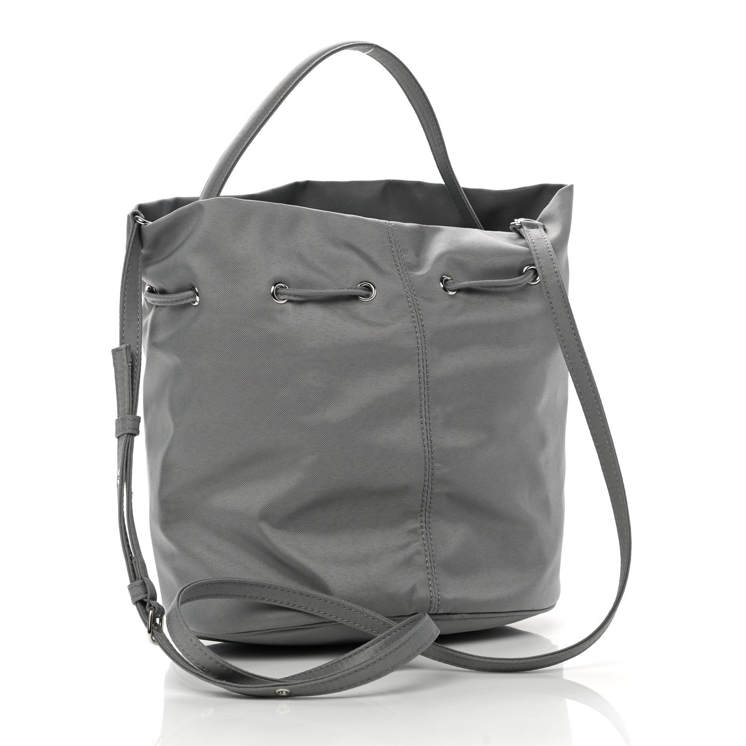 Balenciaga Nylon Wheel Logo Bucket Bag XS Gris Cendre 2 of 6