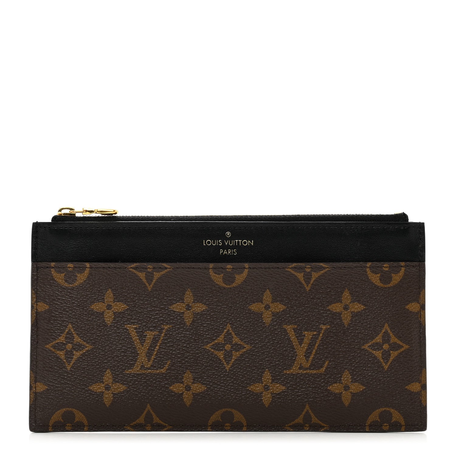 Louis Vuitton Monogram Slim Purse Black 1 of 8