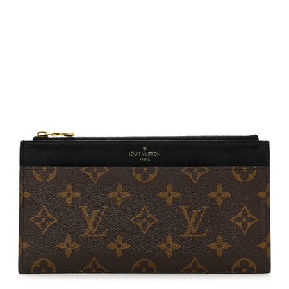 Louis Vuitton Monogram Slim Purse Black 1 of 8