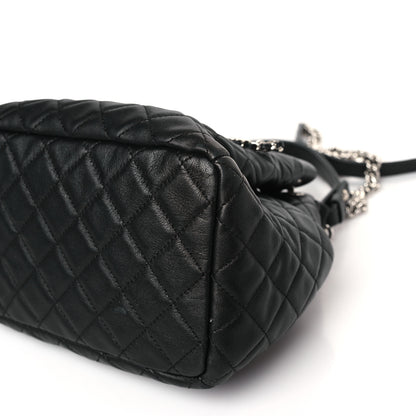 Chanel Lambskin Quilted CC Chain Bucket Bag Black 9 of 9
