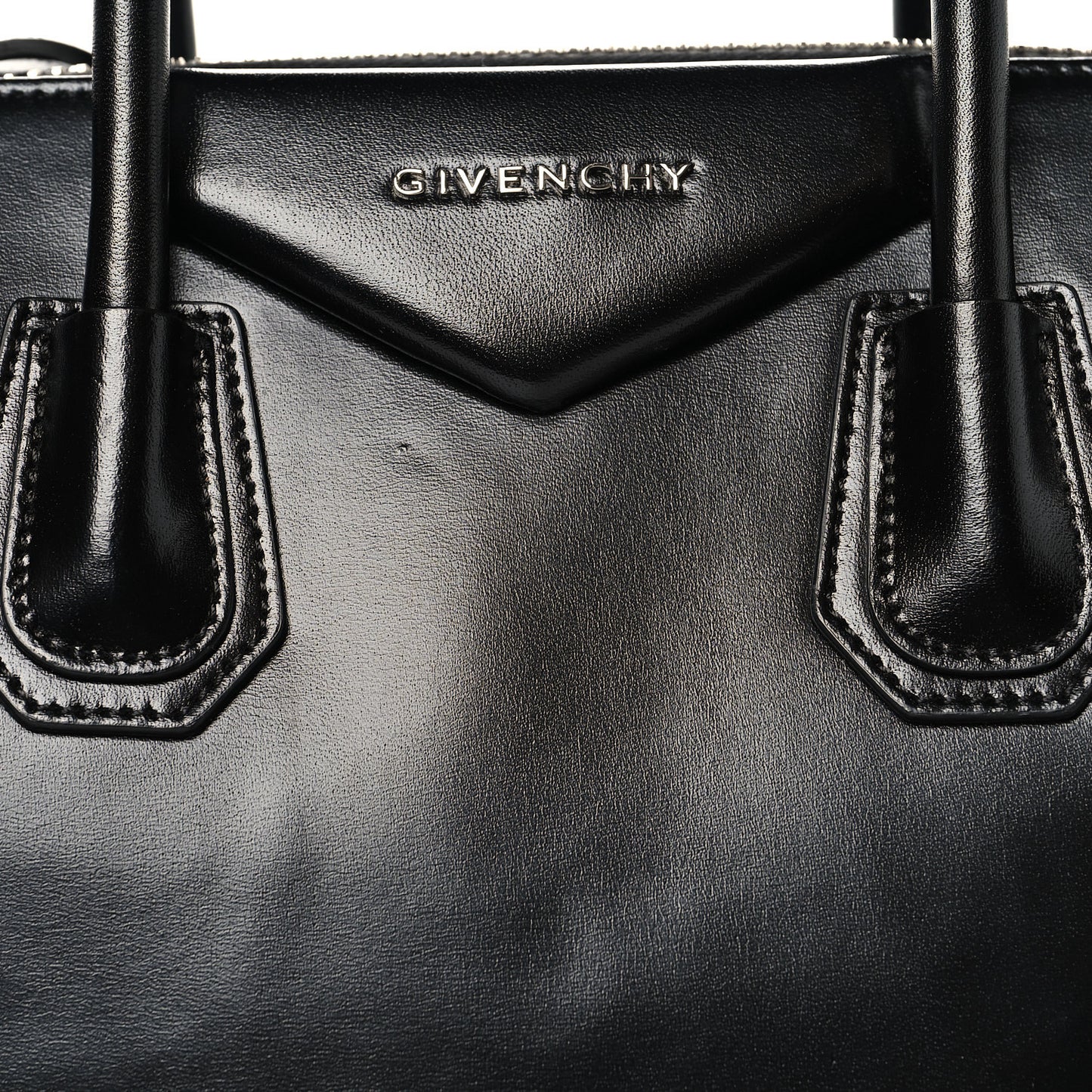 Shiny Lord Calfskin Small Antigona Black