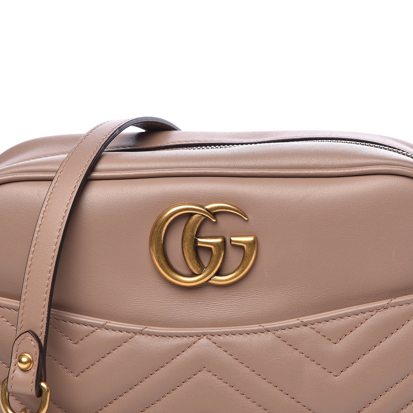 Calfskin Matelasse Medium GG Marmont Chain Shoulder Bag Porcelain Rose