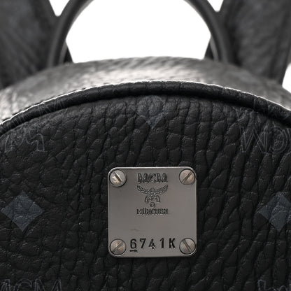 MCM Visetos Side Stud Mini Stark Backpack Black 8 of 10