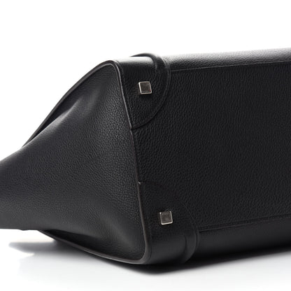 Celine Drummed Calfskin Mini Luggage Black 6 of 11