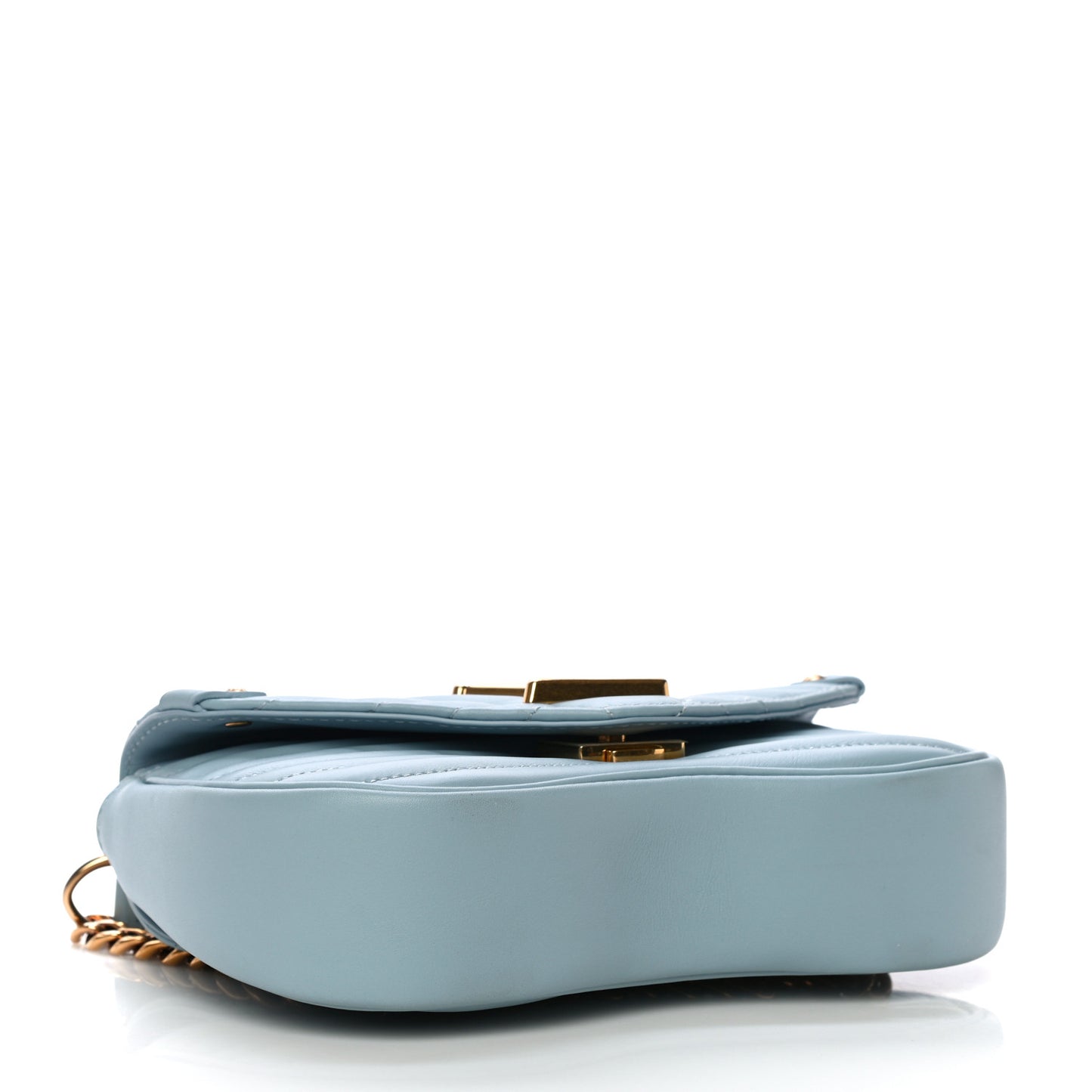 Calfskin New Wave Chain PM Porcelain Blue