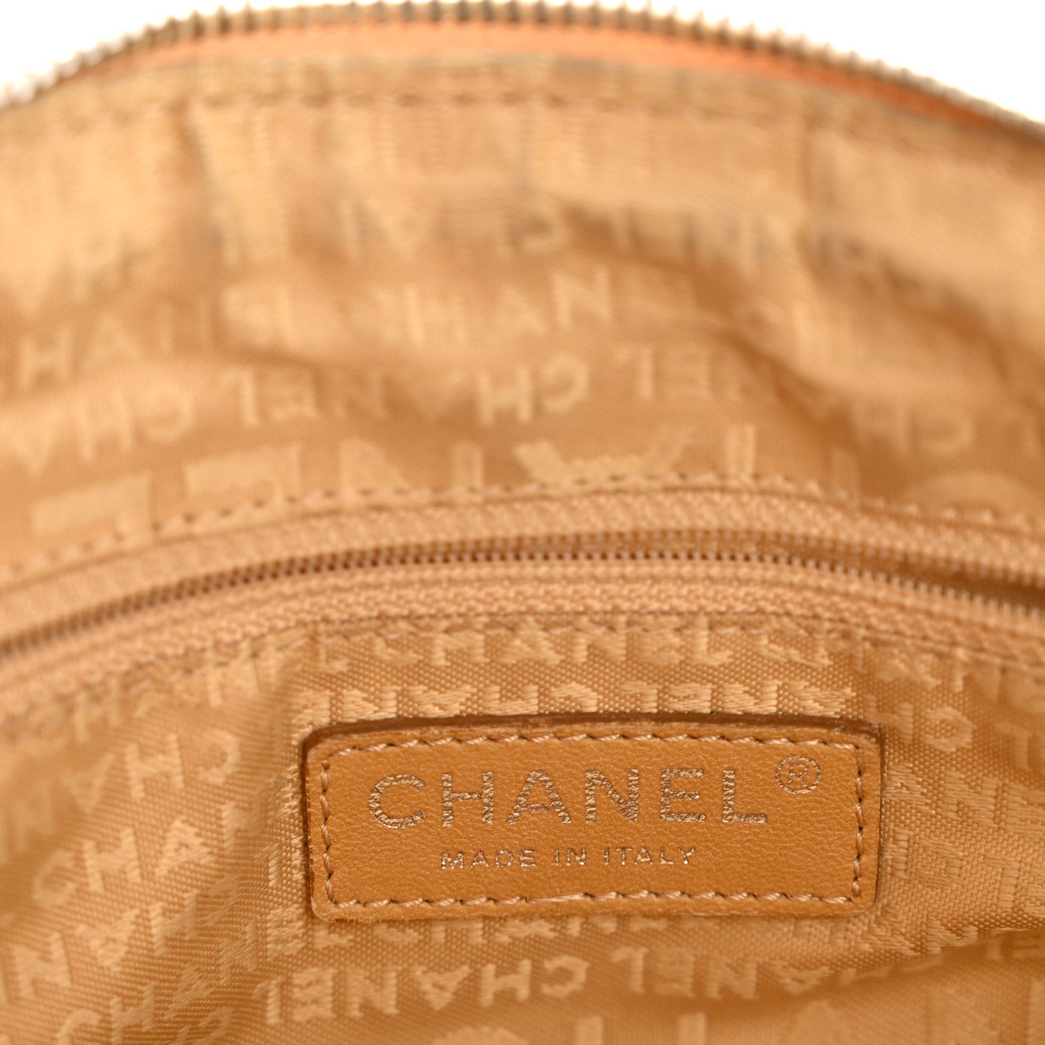 Chanel Lambskin Stitched Accordion Flap Tote Beige 1870865