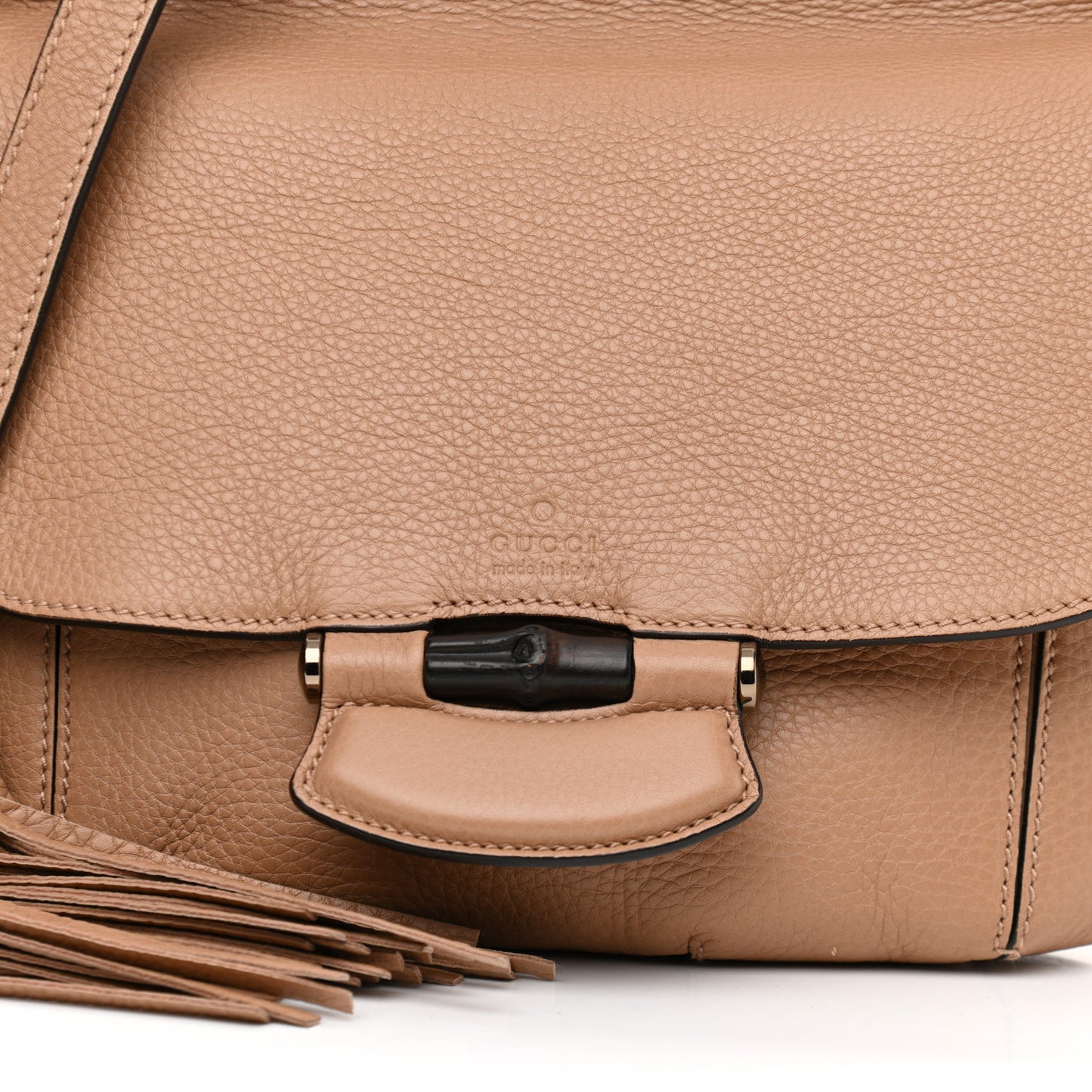 Calfskin Medium Nouveau Fringe Shoulder Bag Tan