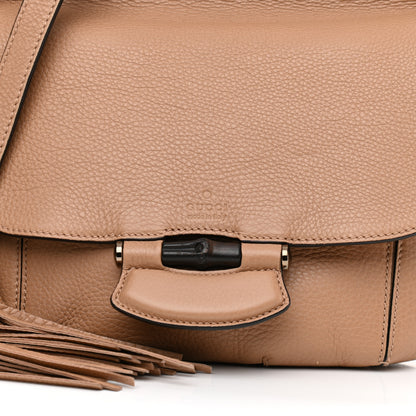 Gucci Calfskin Medium Nouveau Fringe Shoulder Bag Tan 7 of 9