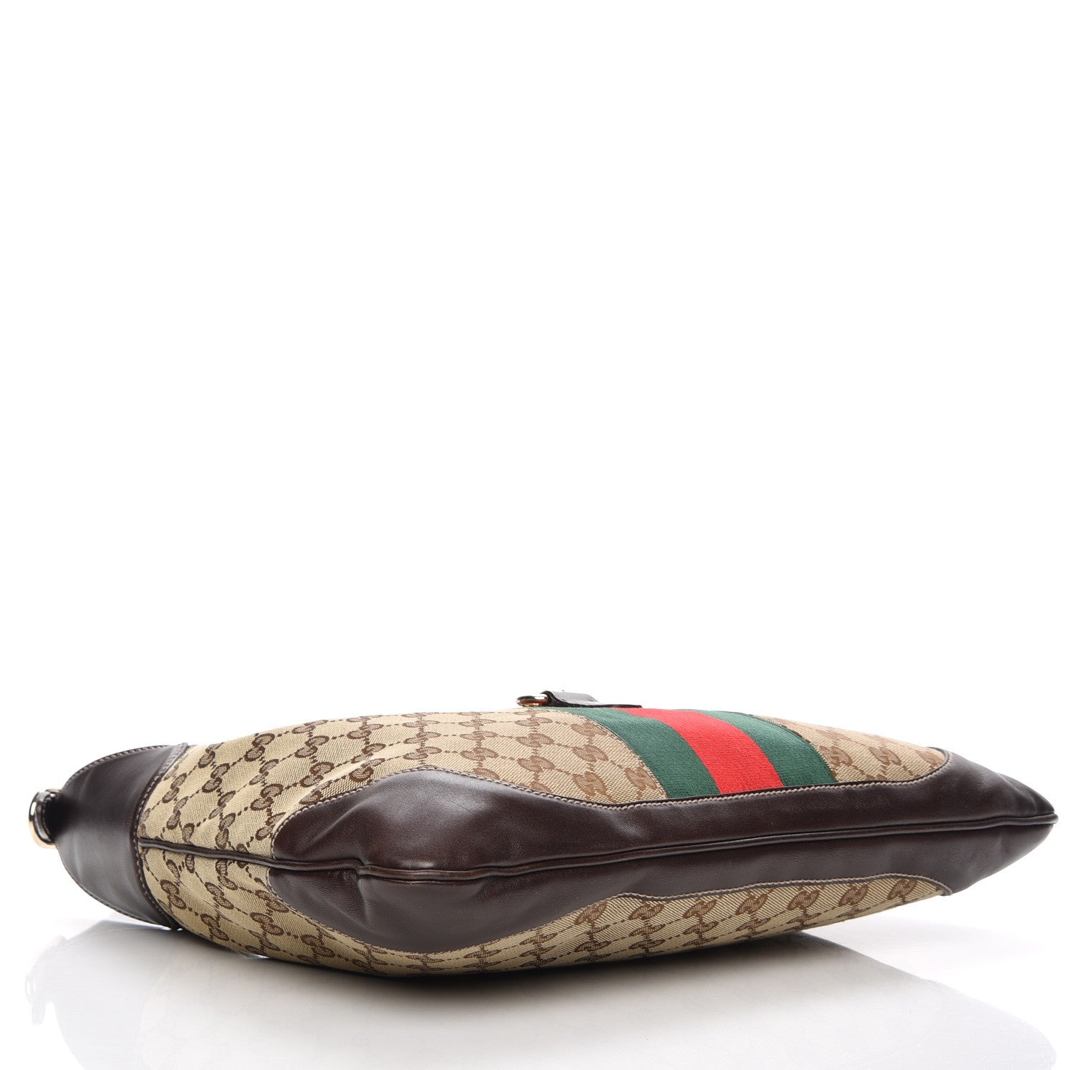 Gucci Monogram Web Jackie O Bouvier Hobo Dark Brown 4 of 7