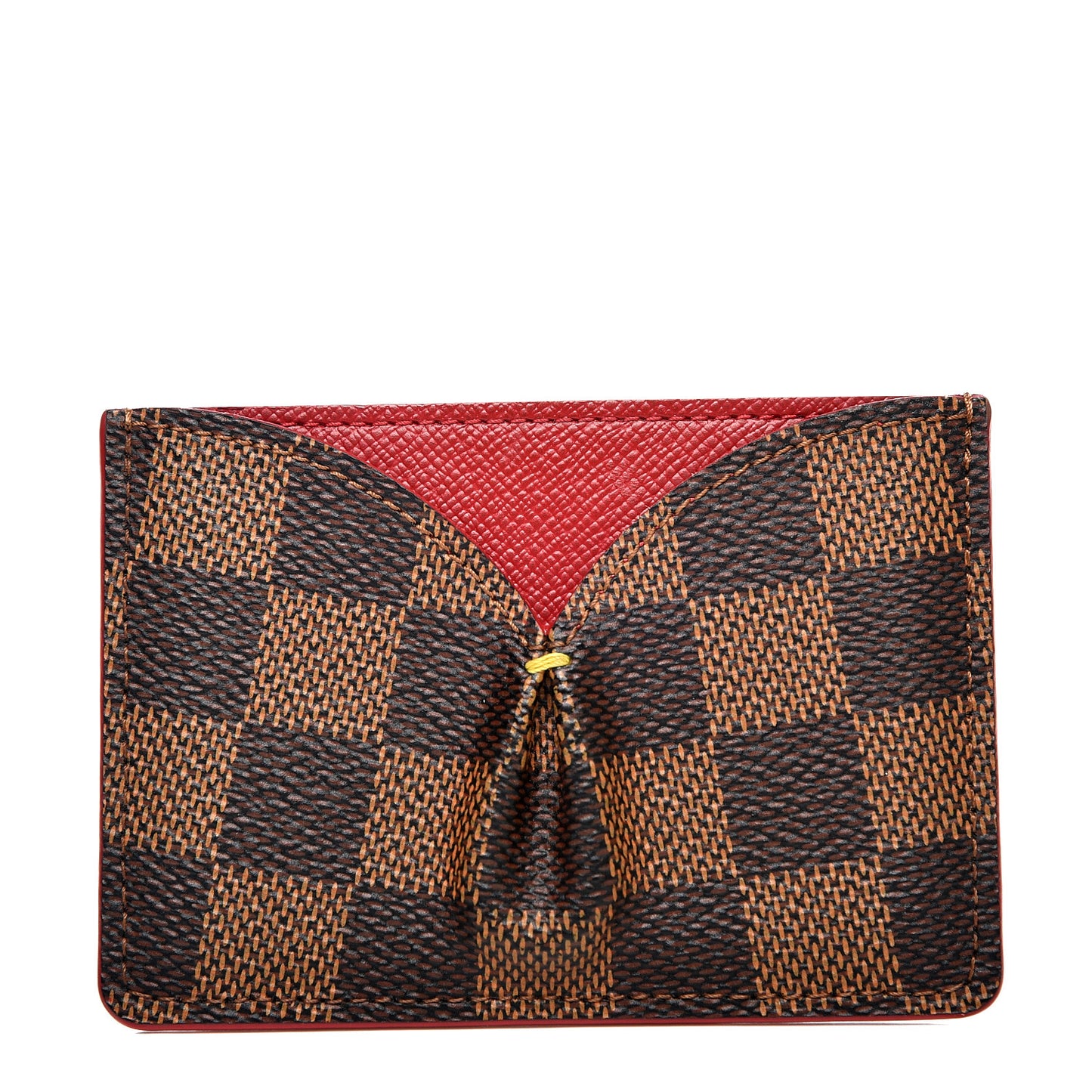 Damier Ebene Caissa Card Holder Cherry
