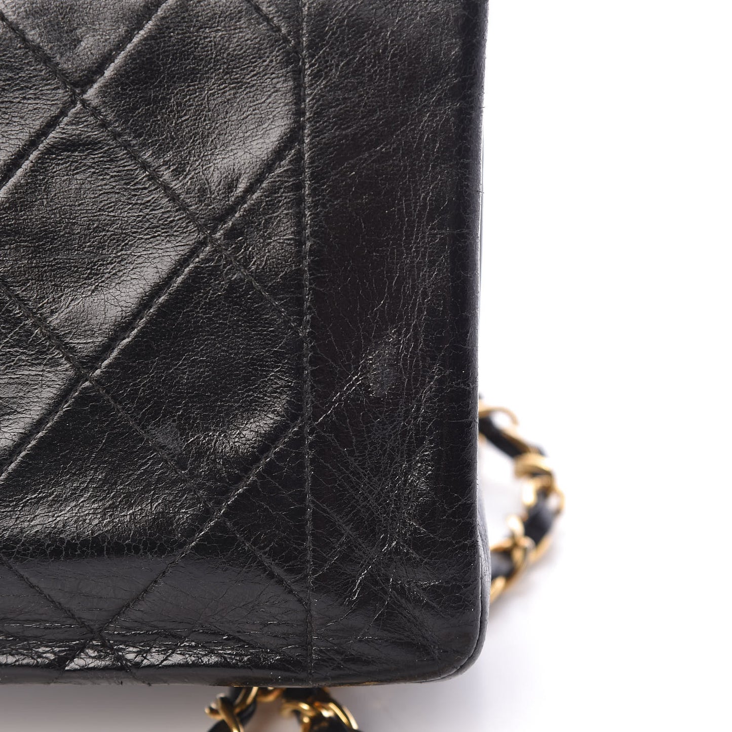 Lambskin Quilted Small Single Flap Black