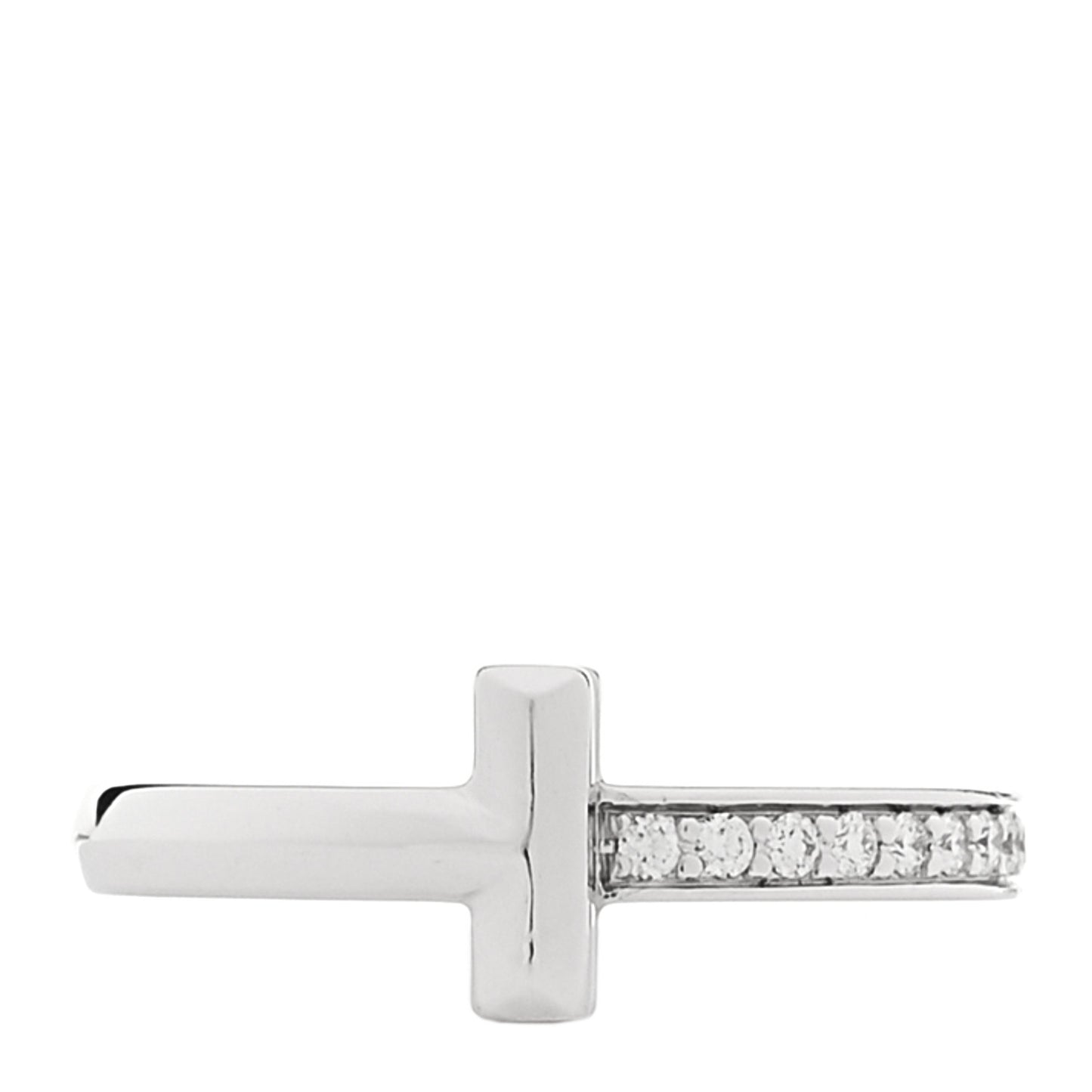 18K White Gold Diamond 2.5mm T T1 Ring 52 6