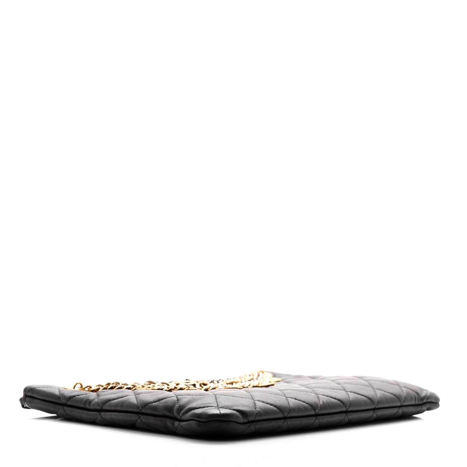 Chanel Lambskin Quilted Egyptian Amulet Zipped Pouch Black 4 of 11