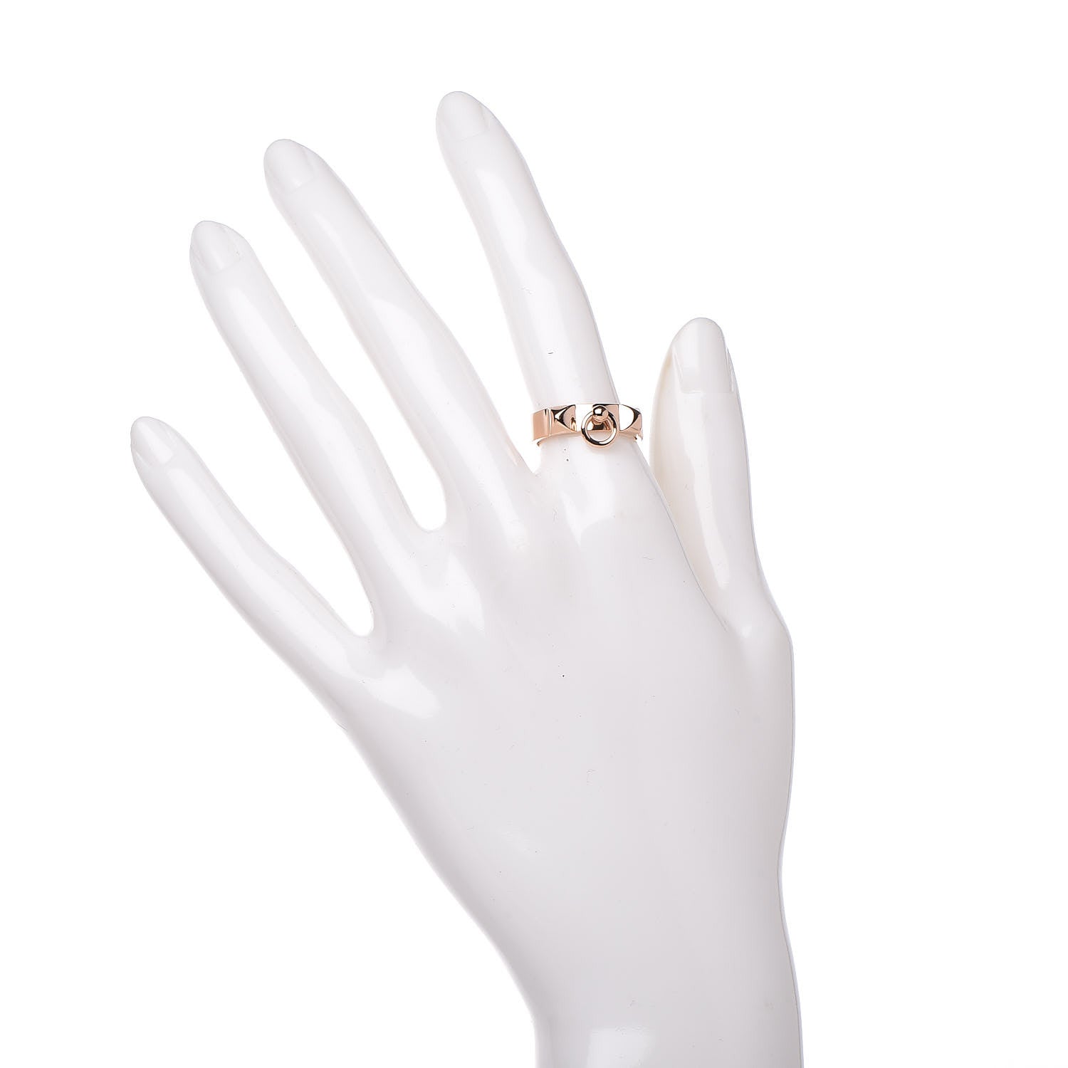 Hermes 18K Rose Gold PM Collier De Chien Ring 52 6 2 of 4