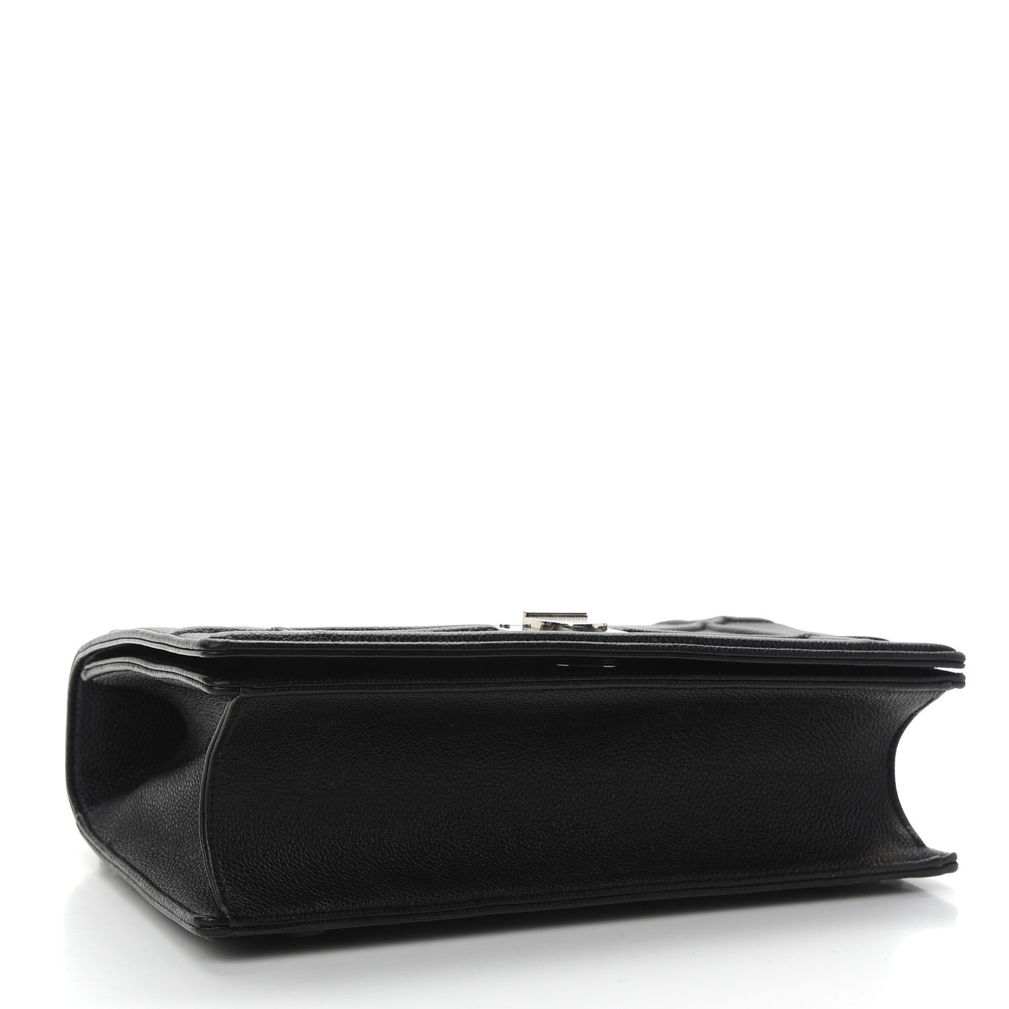 Grained Calfskin Medium Diorama Flap Bag Black