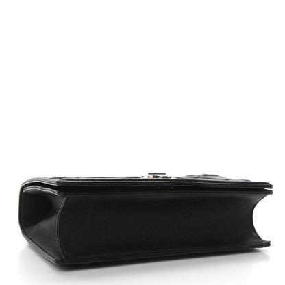 Christian Dior Grained Calfskin Medium Diorama Flap Bag Black 3 of 9