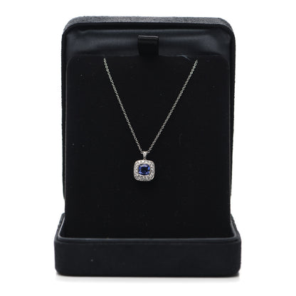 Tiffany Platinum Diamond Tanzanite Legacy Pendant Necklace 6 of 6