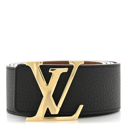Louis Vuitton Taurillon Calfskin 30mm LV Initiales Reversible Belt 90 36 Black 1 of 7