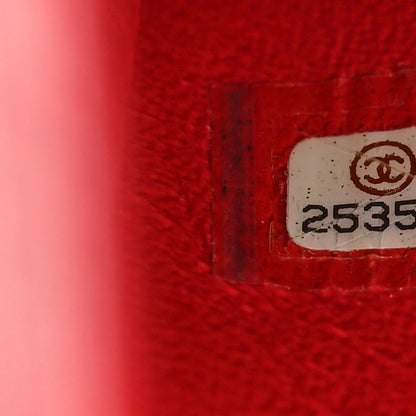 Chanel Caviar Quilted Small CC Filigree Vanity Case Red 7 of 10