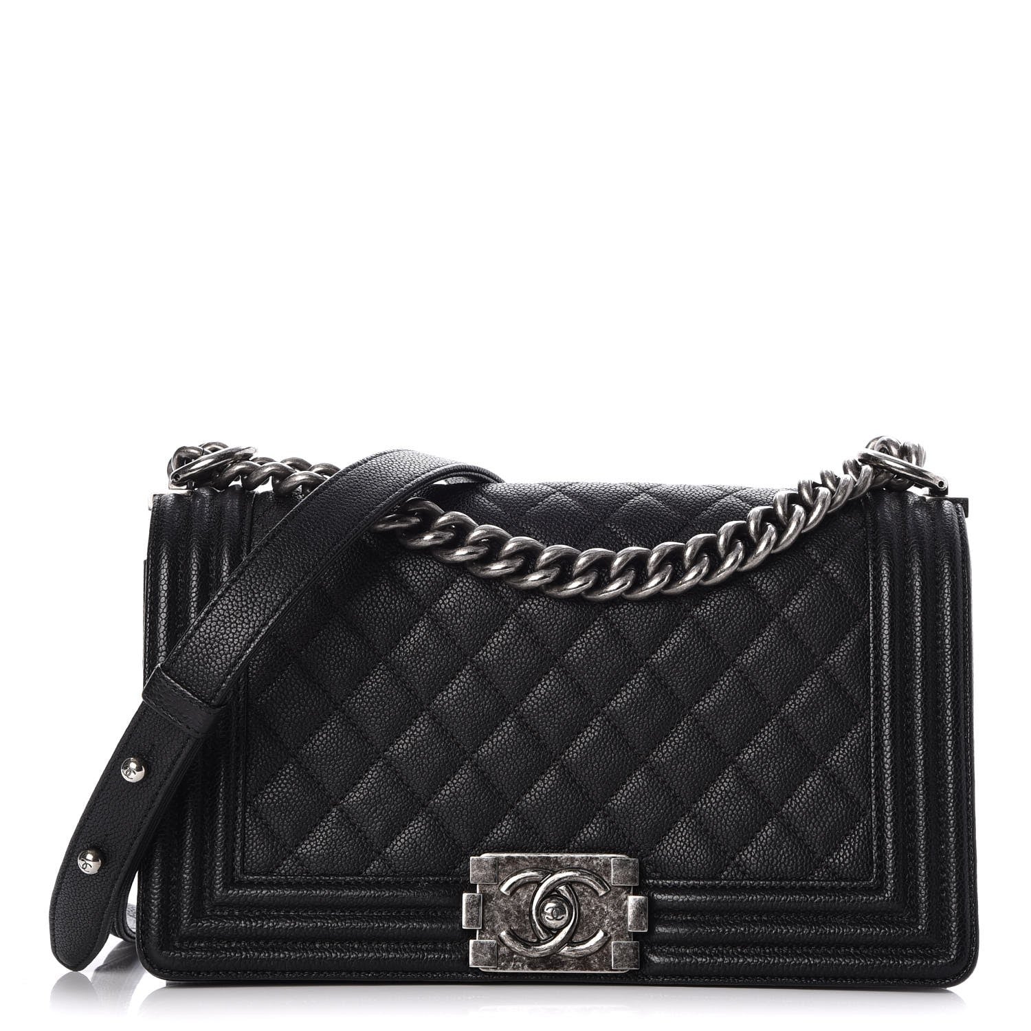 Chanel Caviar Quilted Medium Boy Flap Black 1 of 15